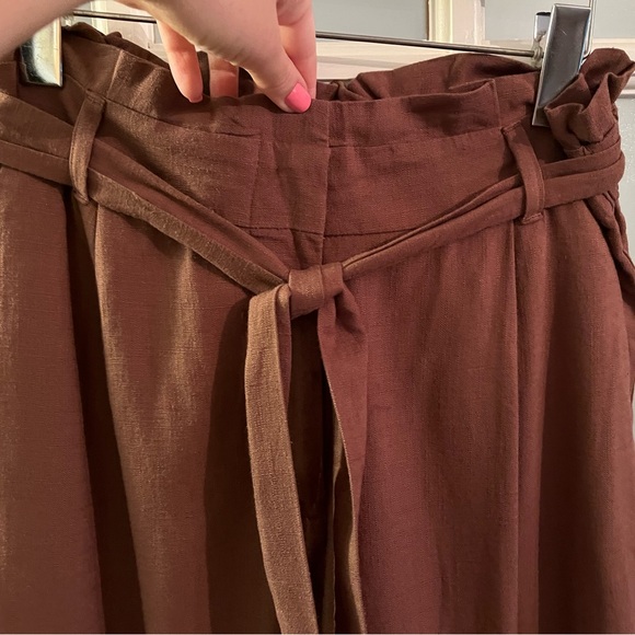 Rickis size 8 cropped wide leg paper bag pants. - Picture 5 of 6